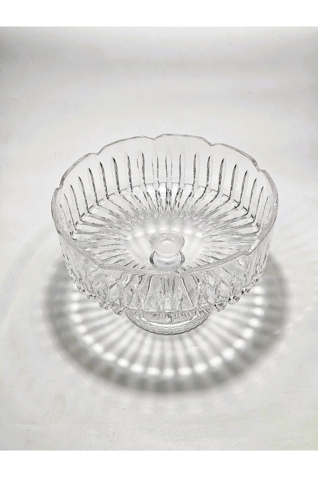El Yapımı Kristal Dekoratif Dantel Kenar El İşçiliği Cam Sofra Sunum Kasesi
