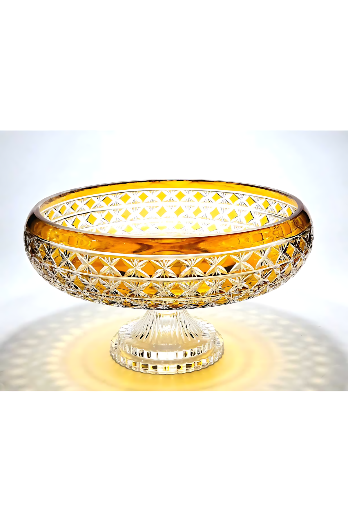 El Yapımı Kristal Dekoratif Desenli 28 Cm Sunumluk Sofra Sunum Kasesi