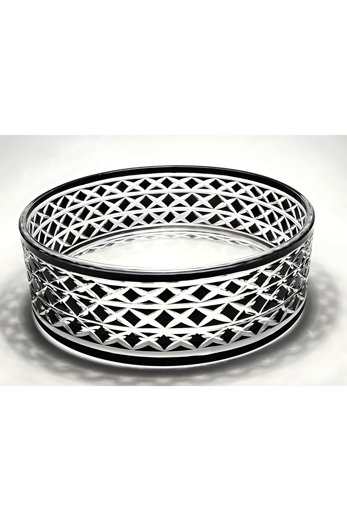 El Yapımı Kristal Dekoratif Bodrum Desen 28 Cm Sunumluk Sofra Sunum Kasesi