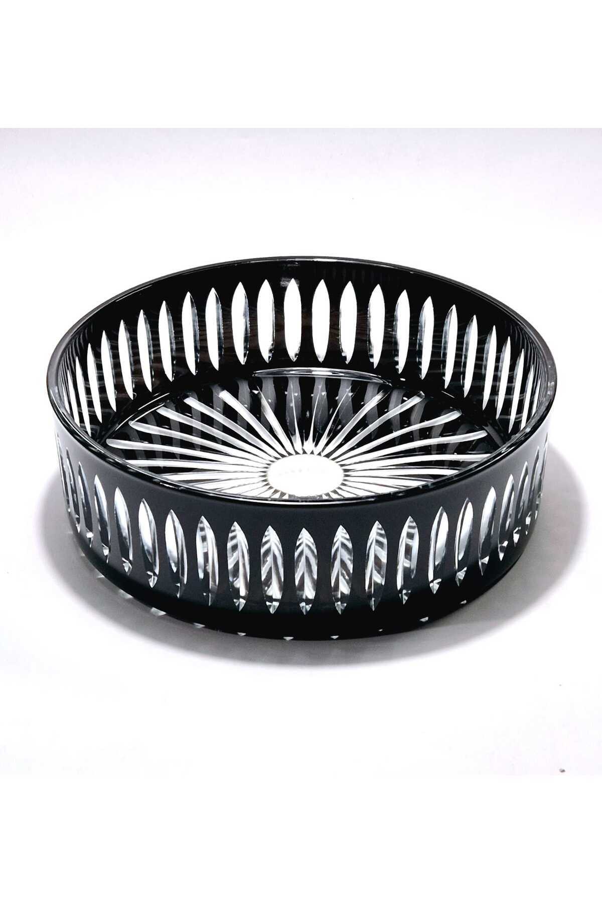 El Yapımı Kristal Dekoratif Sofra Kase Sunumluk Meyvelik 25cm