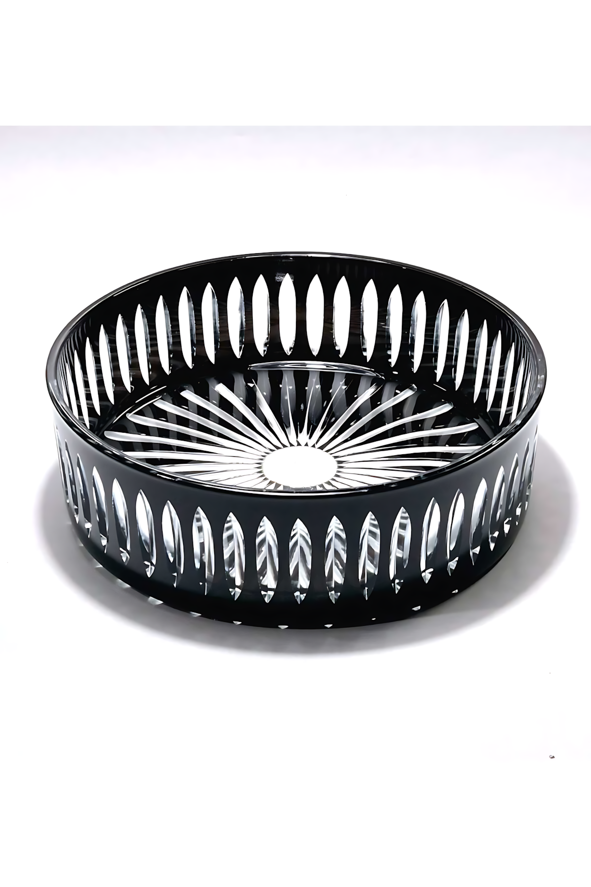 El Yapımı Kristal Dekoratif Sofra Kase Sunumluk Meyvelik 25cm