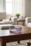 El Yapımı Kristal Dekoratif 25cm Kristal Kesme Sofra Kasesi Meyvelik 25cm