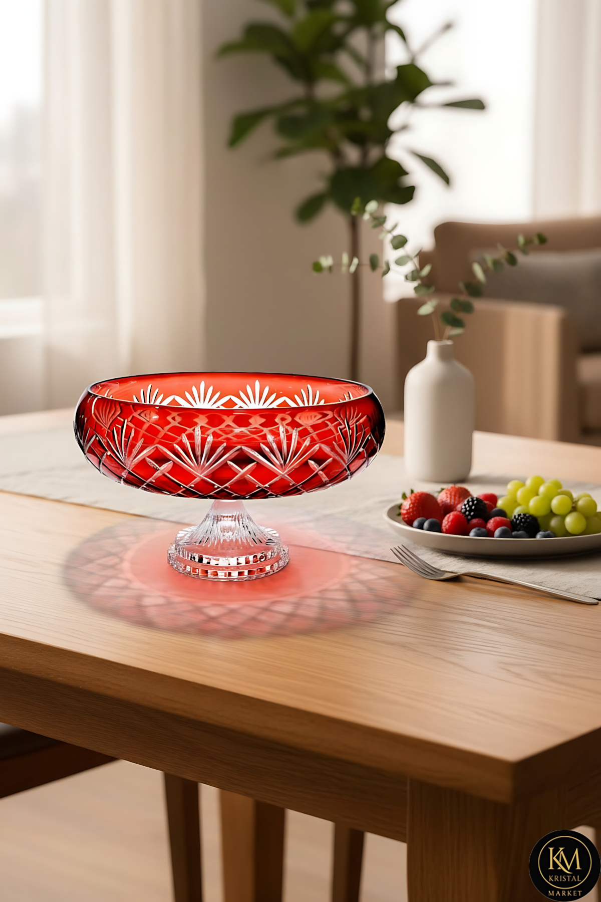 El Yapımı Kristal Dekoratif Flower Sofra Sunum Kasesi