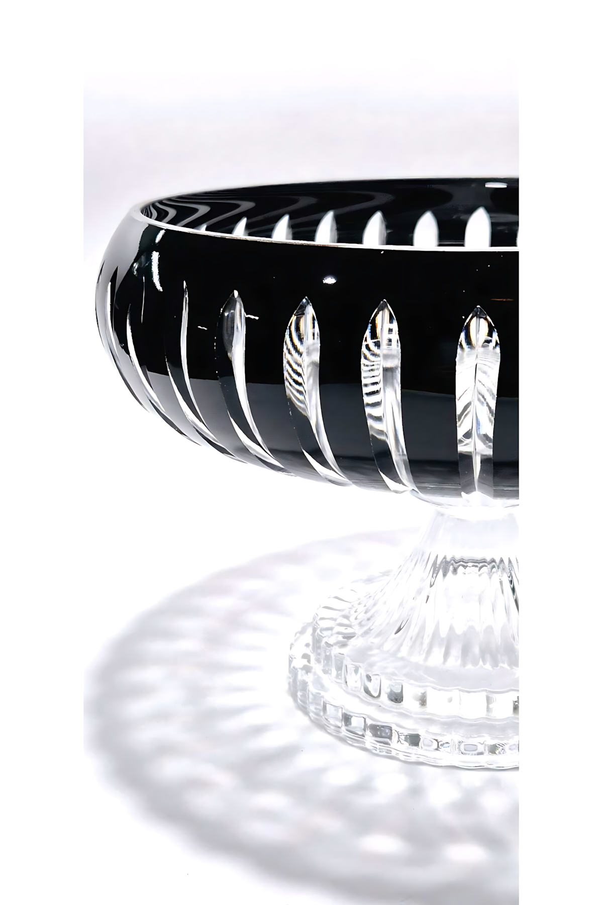 El Yapımı Kristal Dekoratif 28cm Kesme Kristal Vertical El İşçiliği Büyük Kase /sunumluk