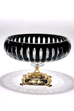 El Yapımı Kristal Dekoratif 28cm Kesme Kristal Vertical El İşçiliği Büyük Kase /sunumluk