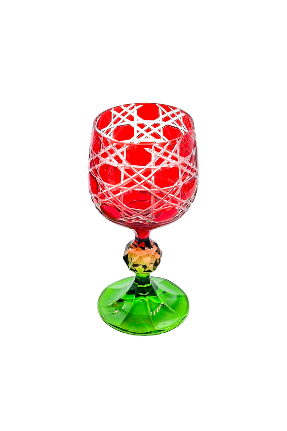 El Yapımı Kristal Dekoratif Bohemia Kristal Yeni Yıl Özel Üretim Petek Desenli Bardak Mixed Color Model