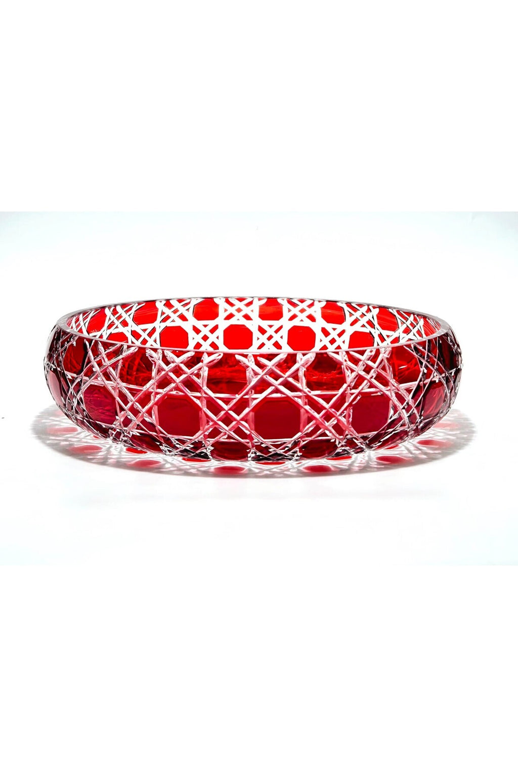 El Yapımı Kristal Dekoratif 28cm Kristal Petek Sofra Sunum Kasesi