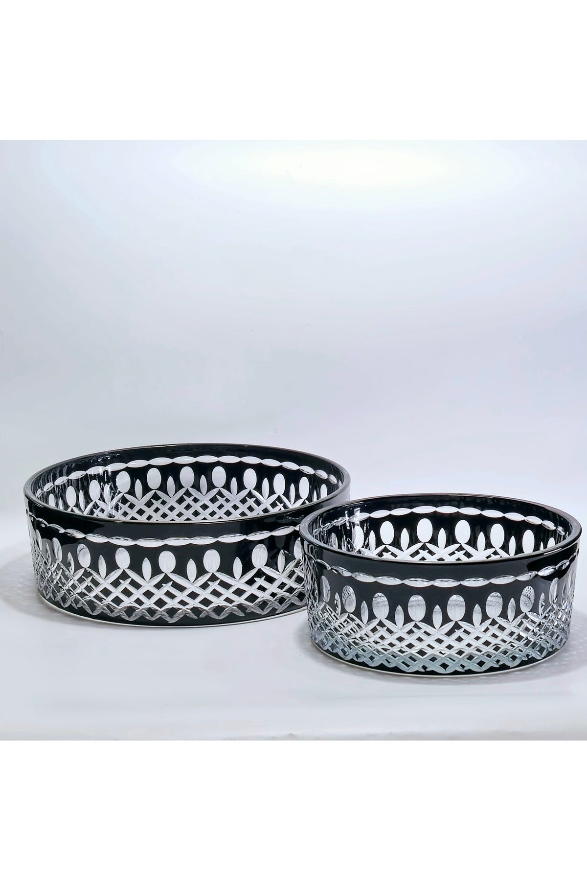 El Yapımı Kristal Dekoratif 25-19 Cm Meyvelik Sunumluk City