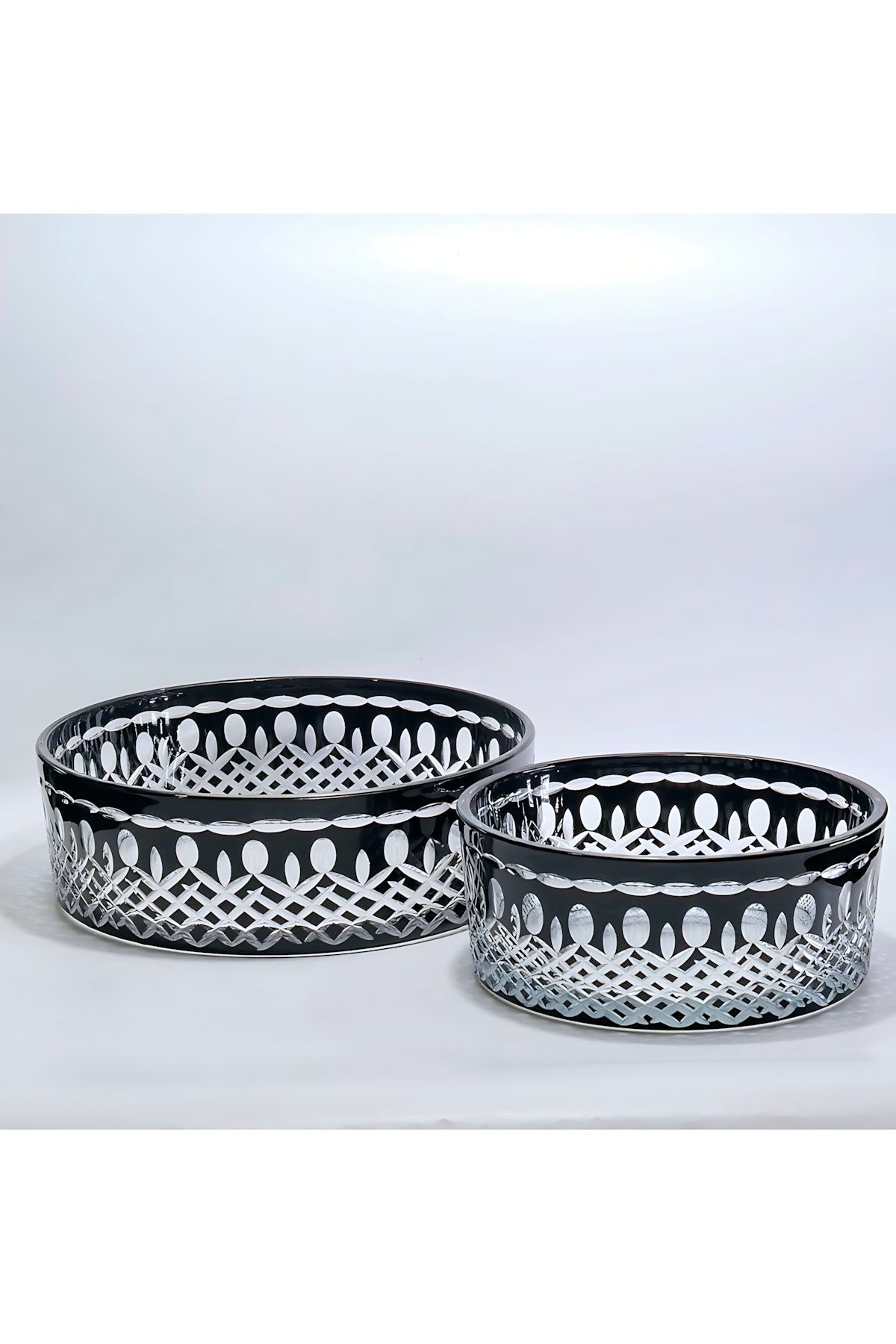 El Yapımı Kristal Dekoratif 25-19 Cm Meyvelik Sunumluk City