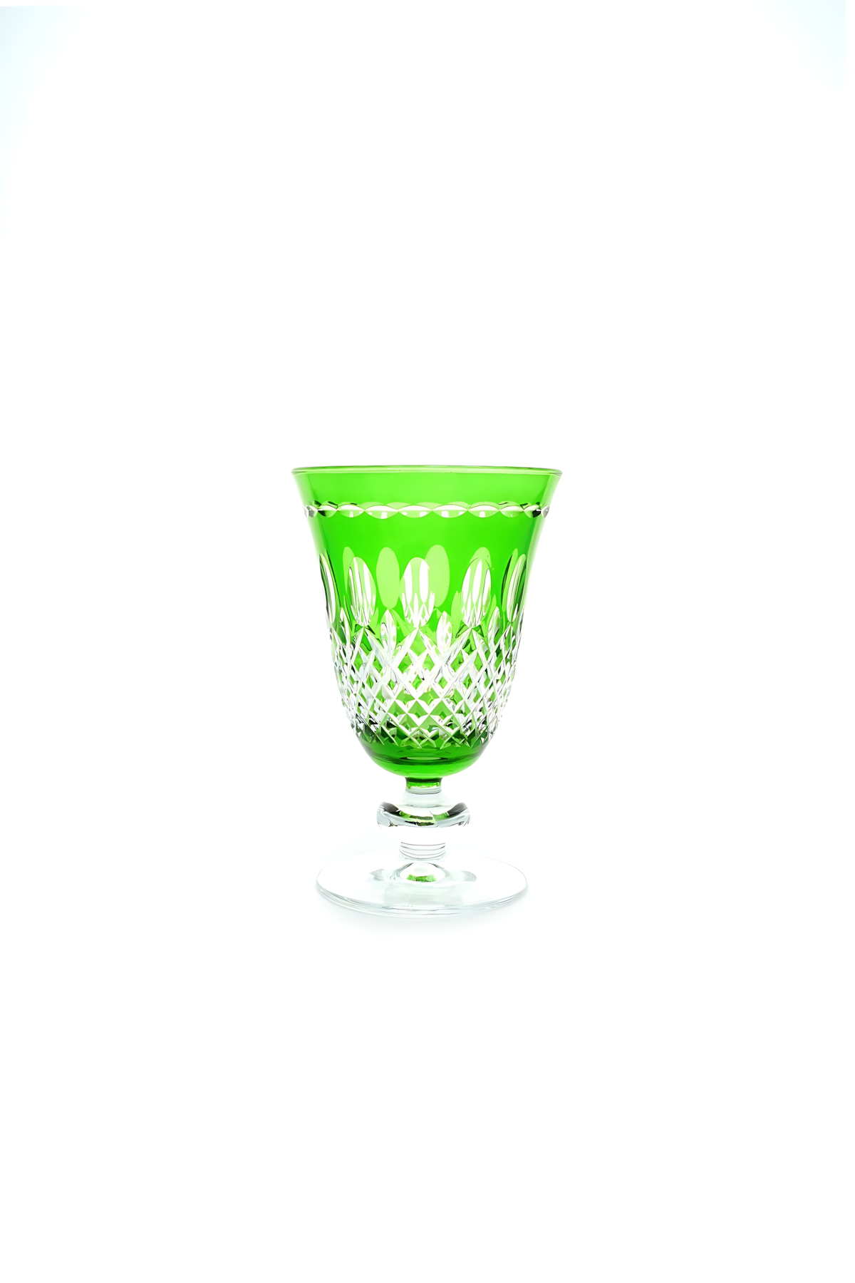El Yapımı Kristal Dekoratif Royal Renkli Lüks Ayaklı Meşrubat 280ml Yemek Masası İçin Uygundur