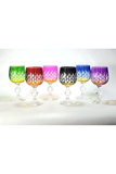 El Yapımı Kristal Dekoratif Bohemia Kristal Neon Damla Kahve Yanı Su Bardağı
