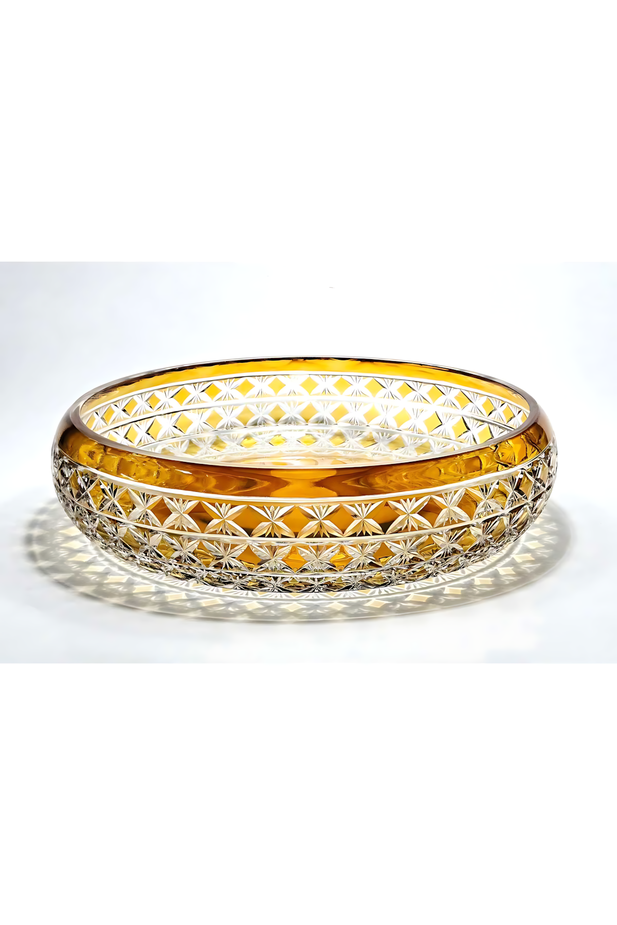 El Yapımı Kristal Dekoratif Desenli 28 Cm Sunumluk Sofra Sunum Kasesi