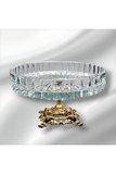 El Yapımı Kristal Dekoratif Vertical Kesim 25 Cm Sunumluk Kase