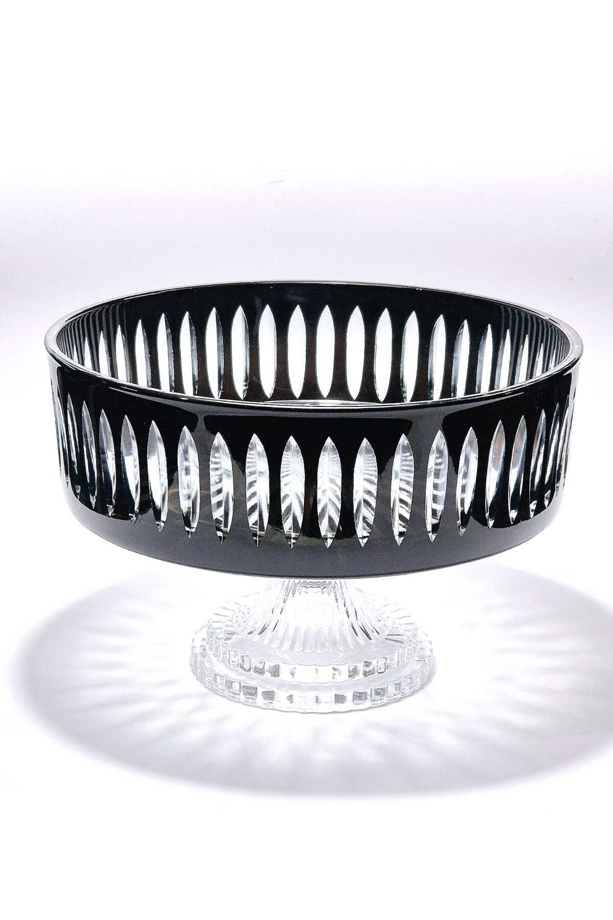El Yapımı Kristal Dekoratif Sofra Kase Sunumluk Meyvelik 25cm
