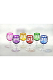 El Yapımı Kristal Dekoratif Bohemia Crystal Haven Desen Özel Tasarım Avangart Bardak Seti 6'lı
