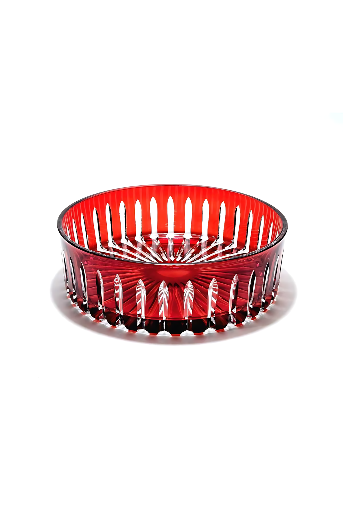 El Yapımı Kristal Dekoratif 25cm Kristal Kesme Sofra Kasesi Meyvelik 25cm
