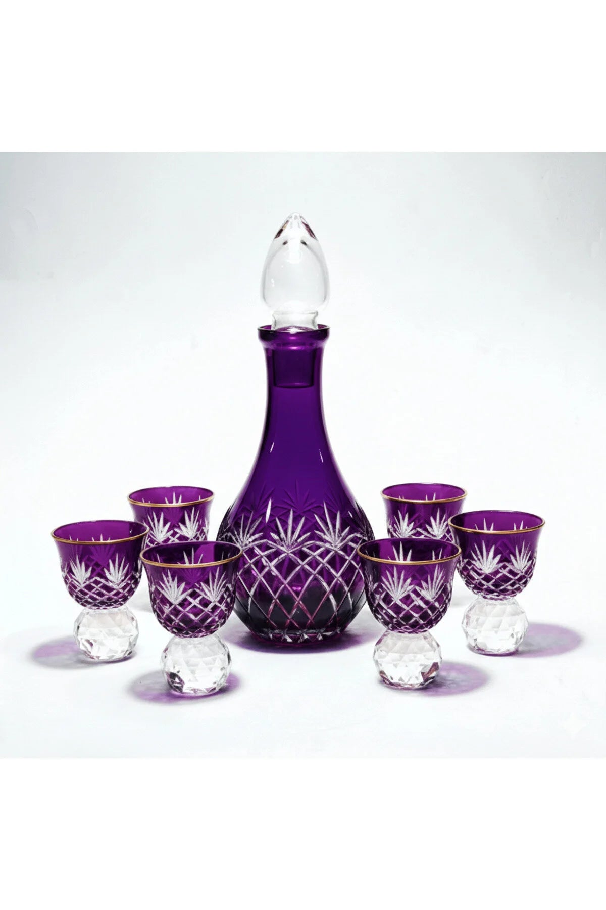 Zemzem Mıra Takımı Kristal Taşlı Püskül Desen 6lı