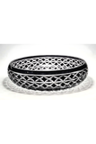 El Yapımı Kristal Dekoratif Bodrum Oval Desen 28 Cm Sunumluk Sofra Sunum Kasesi