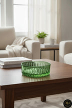 El Yapımı Kristal Dekoratif 25cm Kristal Kesme Sofra Kasesi Meyvelik 25cm