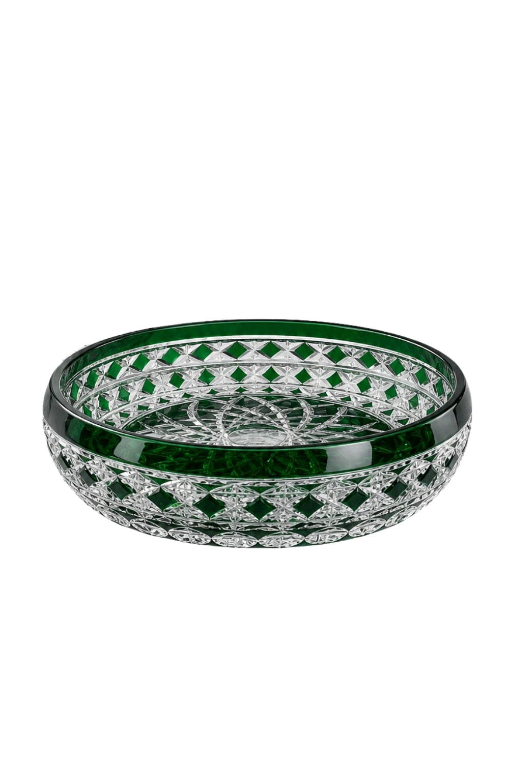Kristal Sunum Kasesi 28 cm - Ametist Desenli Dekoratif Sofra Kasesi, 1 Adet