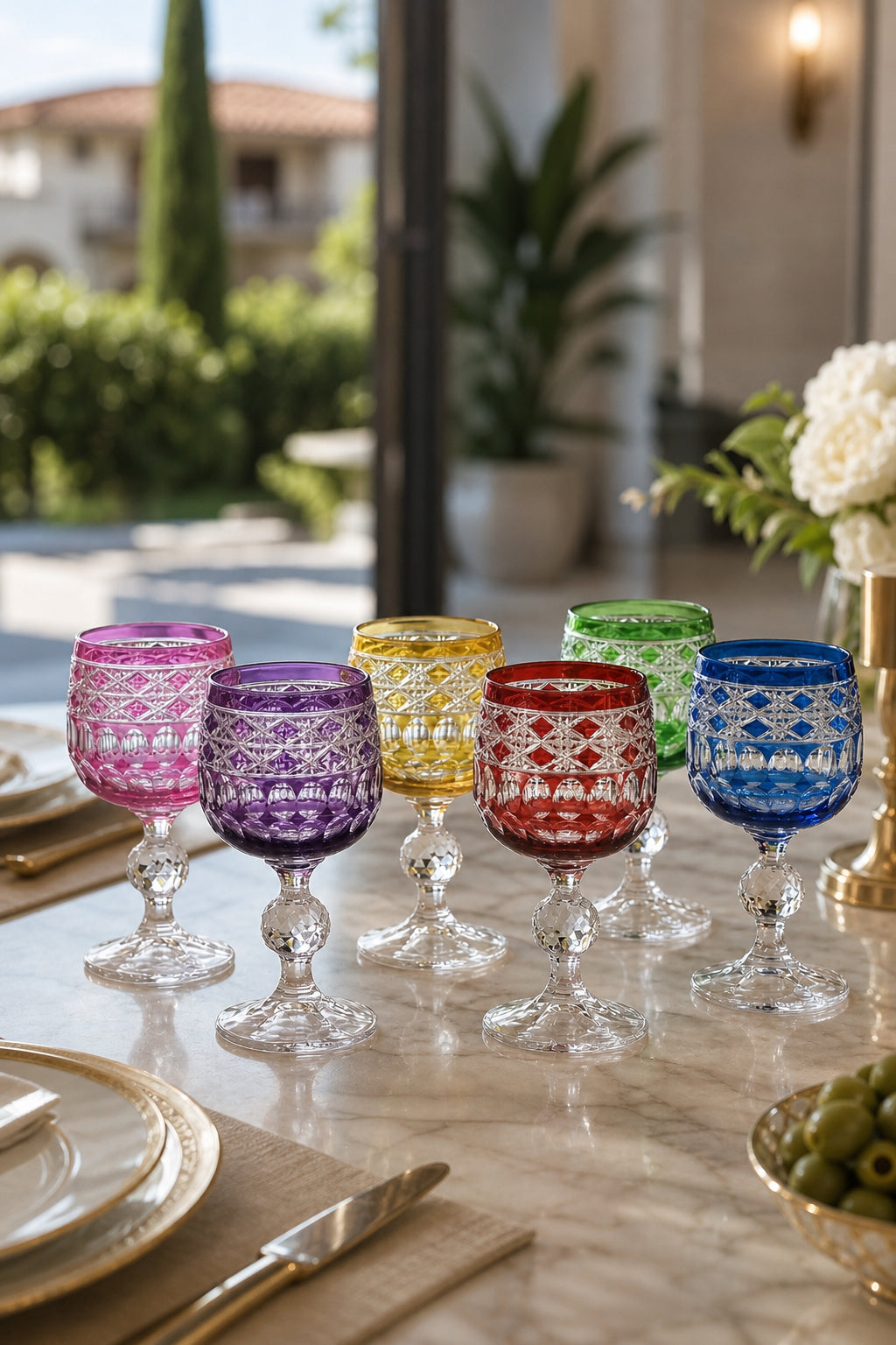 Bohemia Kristal Bardak Seti 6'lı - Haven Desen Avangart Model, 6 Adet