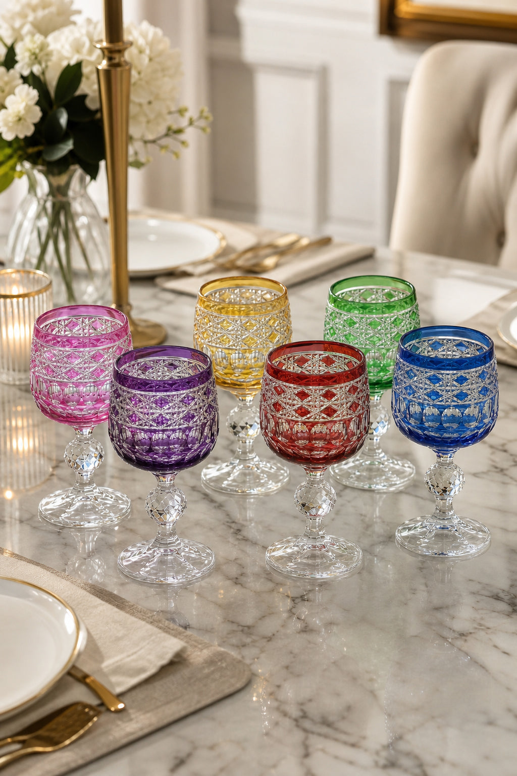 Bohemia Kristal Bardak Seti 6'lı - Haven Desen Avangart Model, 6 Adet