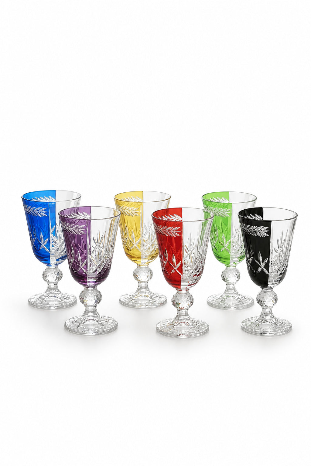 Kesme Kristal Meşrubat Bardağı 6'lı 200 ml - Lüks Bardak Seti, 6 Adet