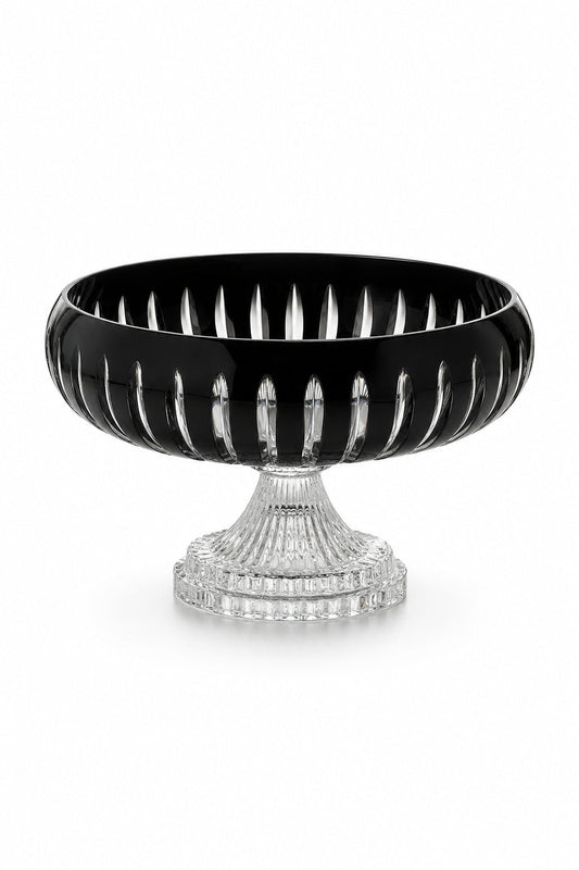 Kesme Kristal Büyük Kase 28 cm - Vertical Desen Sunumluk, 1 Adet