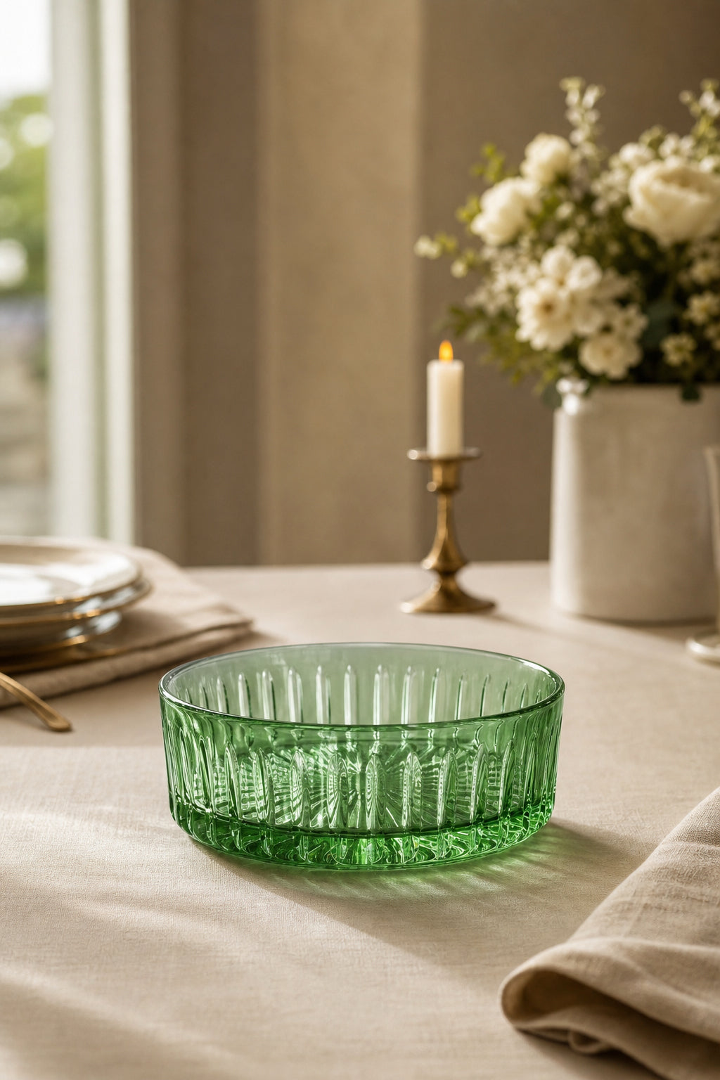 Kesme Kristal Meyvelik 25 cm - Dekoratif Sofra Sunum Kasesi, 1 Adet