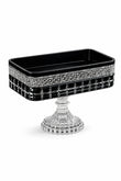 Kesme Kristal Baton Sunum Kasesi 12x24 cm - Cleopatra Desen Dekoratif Sofra Kasesi, 1 Adet