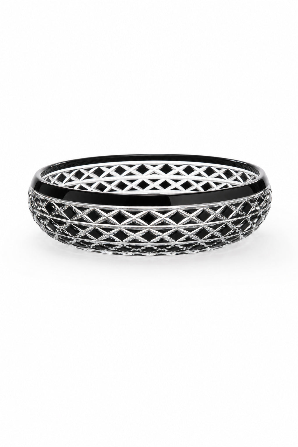 Kristal Sunum Kasesi 28 cm - Bodrum Oval Desen Dekoratif Sofra Kasesi, 1 Adet