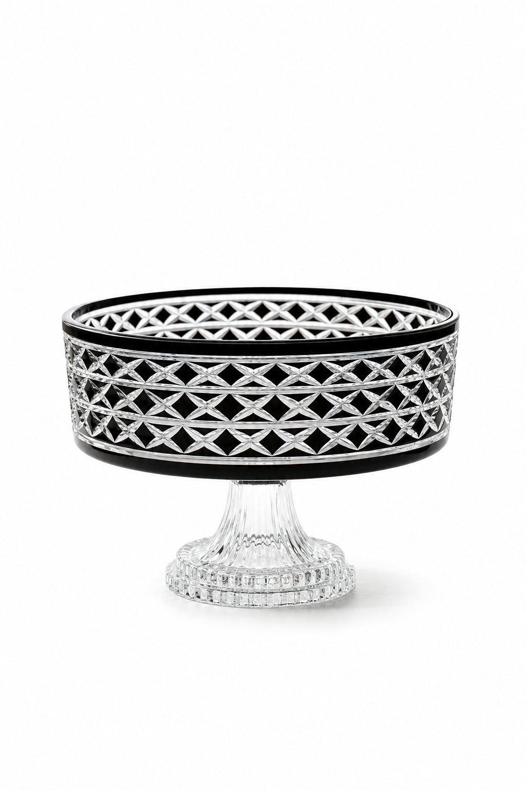 Kristal Sunum Kasesi 28 cm - Bodrum Desen Dekoratif Sofra Kasesi, 1 Adet