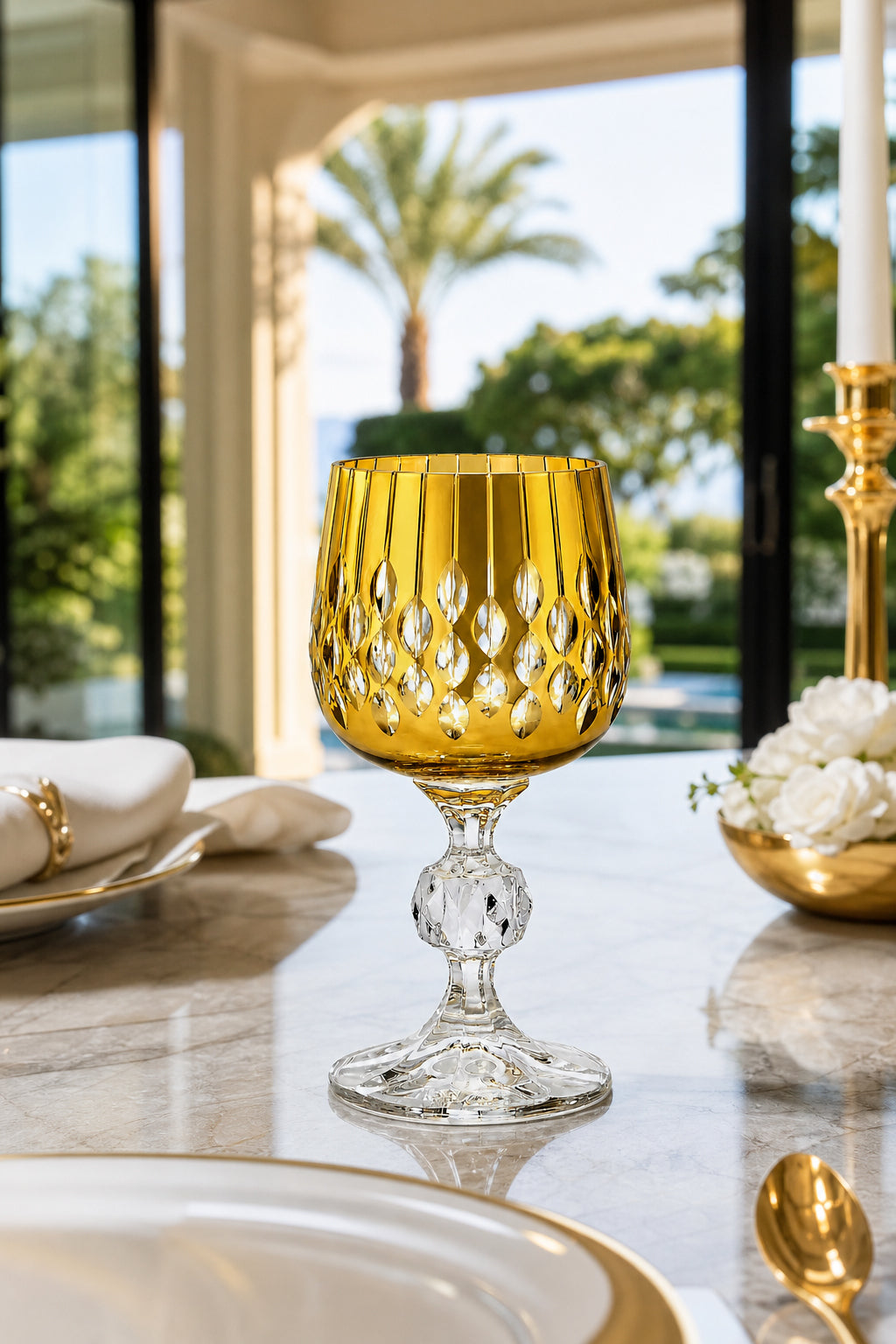 Bohemia Kristal Kahve Yanı Su Bardağı 150 cc - Damla Desen, 1 Adet