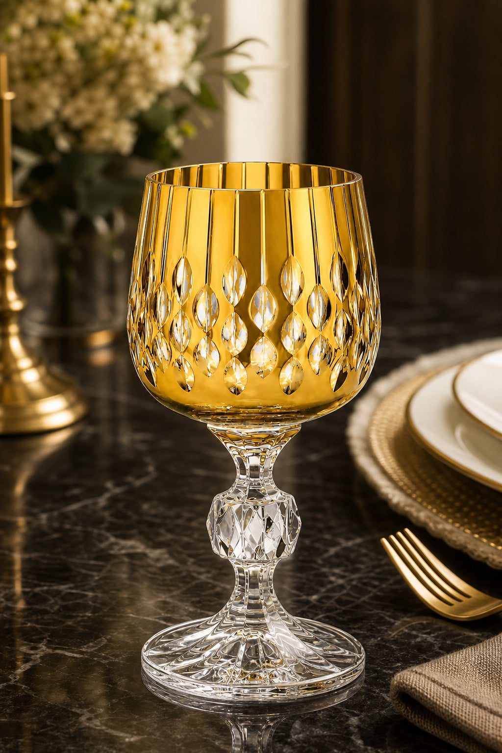 Bohemia Kristal Kahve Yanı Su Bardağı 150 cc - Damla Desen, 1 Adet