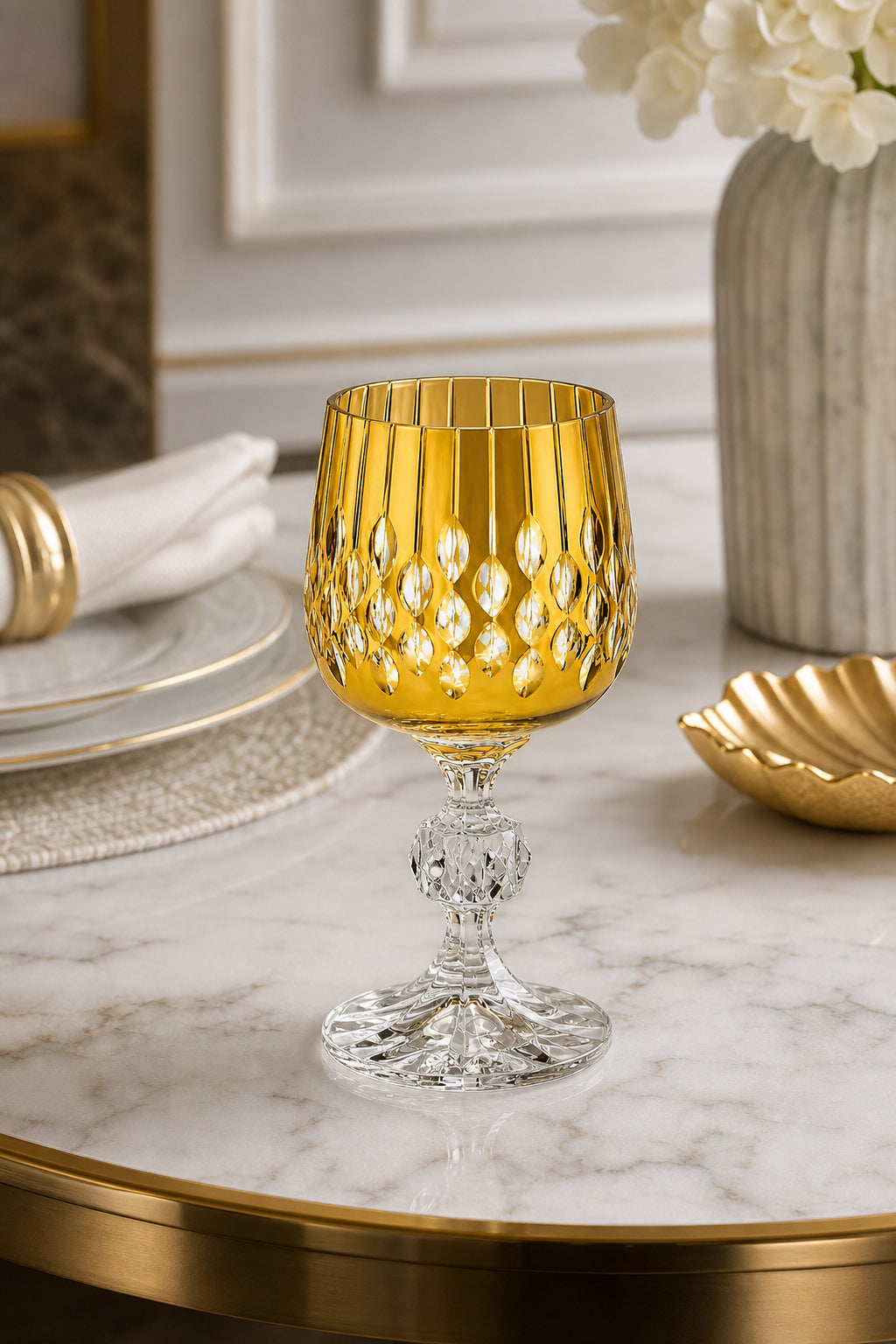 Bohemia Kristal Kahve Yanı Su Bardağı 150 cc - Damla Desen, 1 Adet
