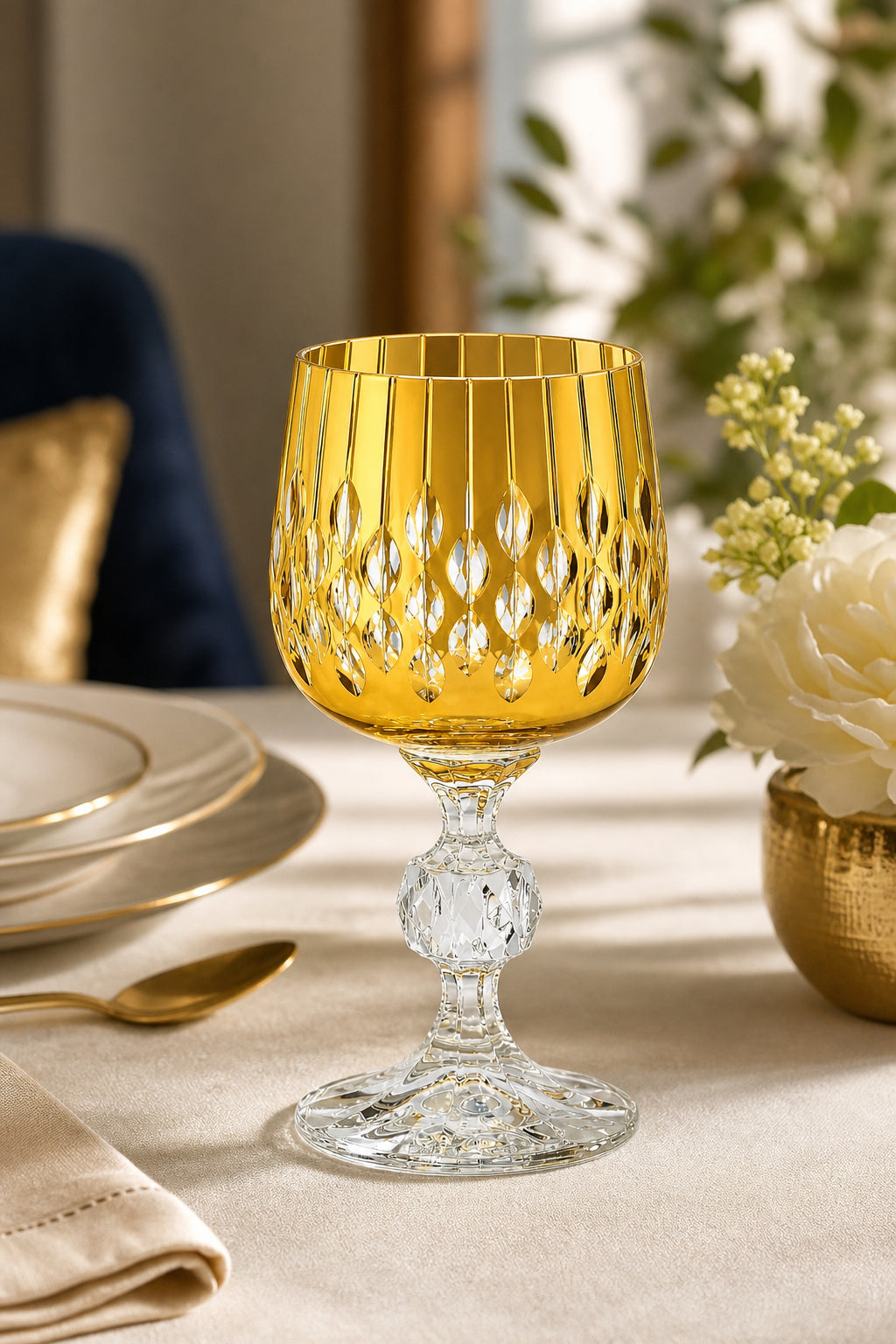 Bohemia Kristal Kahve Yanı Su Bardağı 150 cc - Damla Desen, 1 Adet