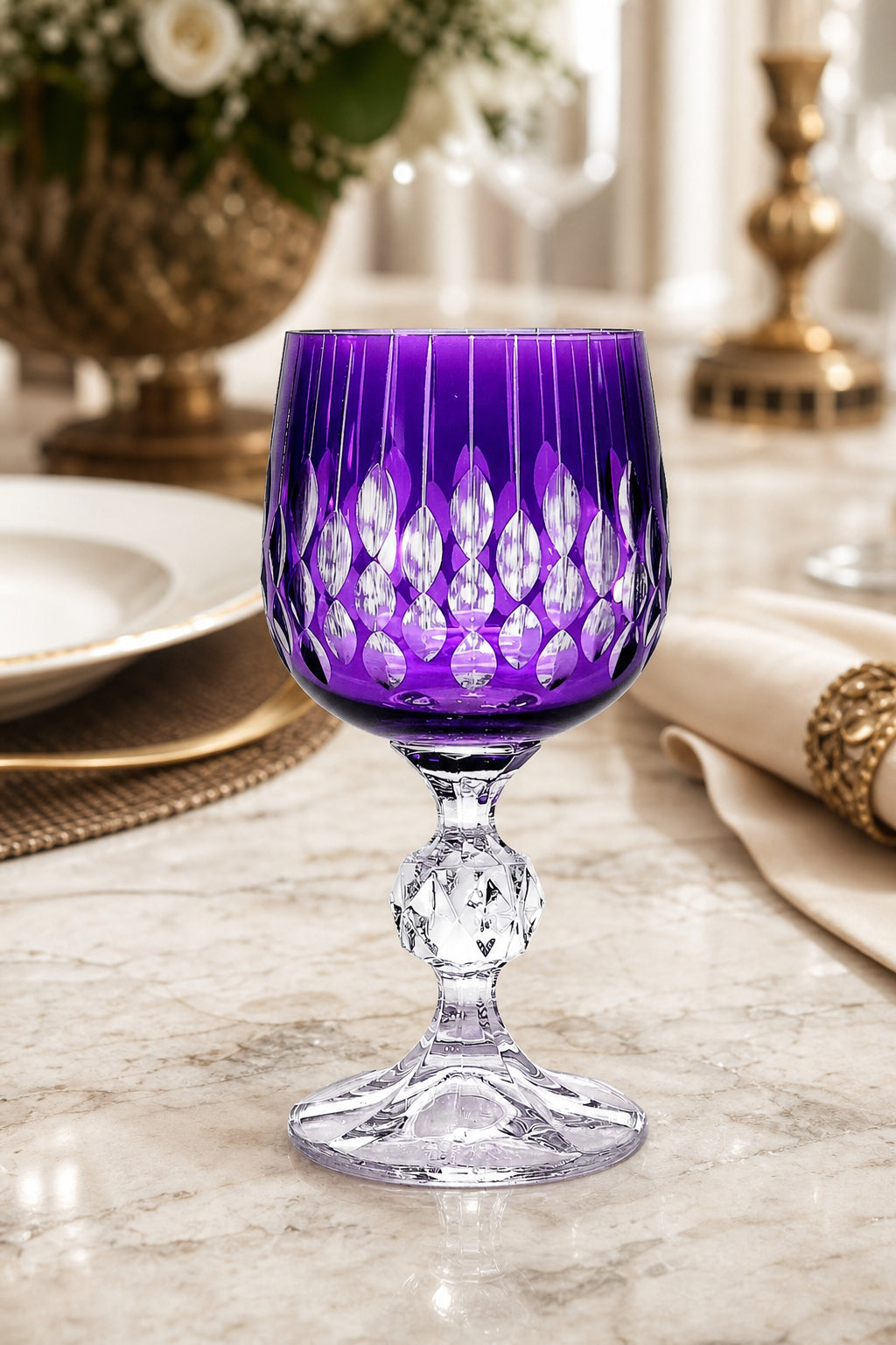 Bohemia Kristal Kahve Yanı Su Bardağı 150 cc - Damla Desen, 1 Adet