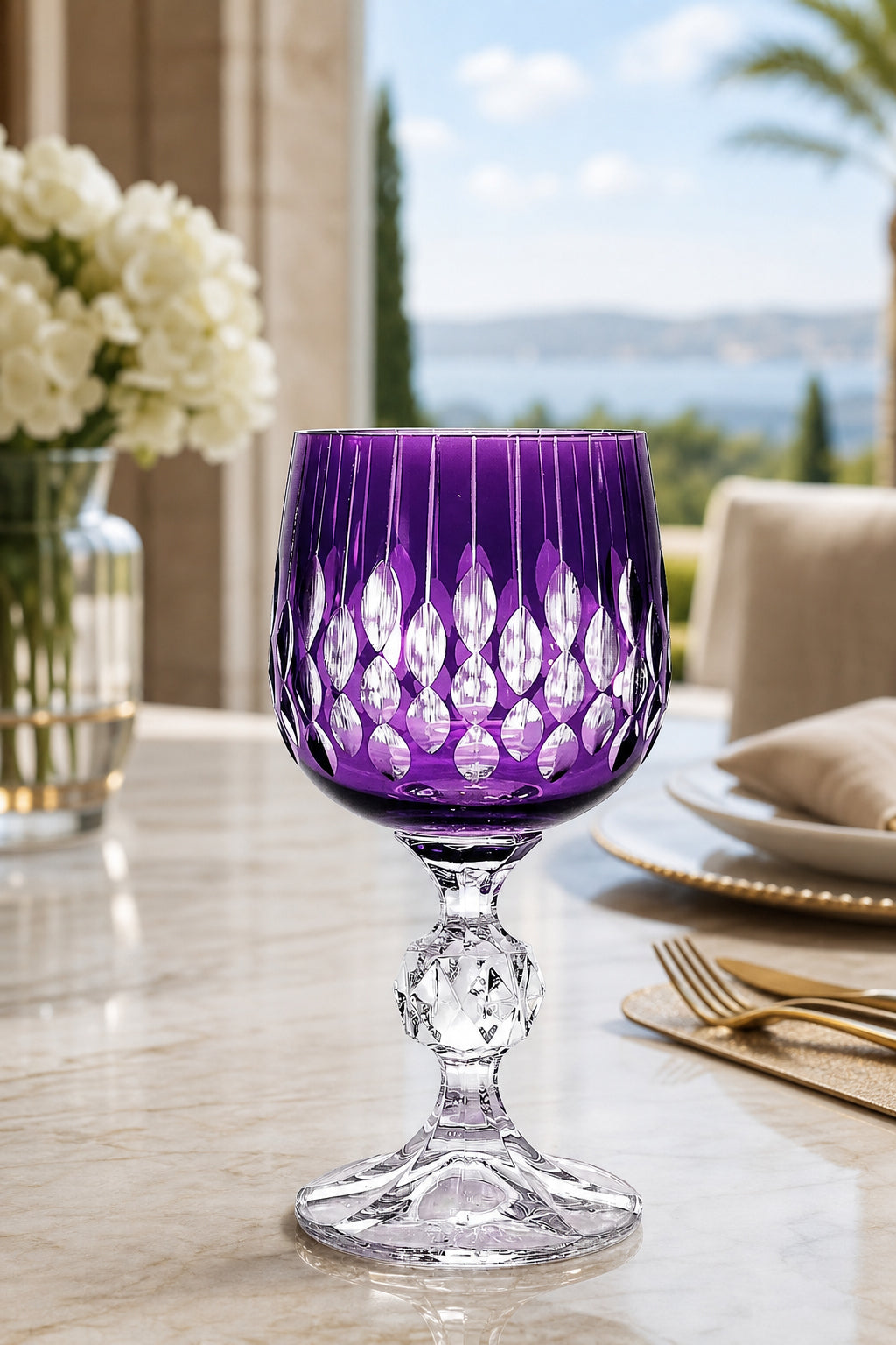 Bohemia Kristal Kahve Yanı Su Bardağı 150 cc - Damla Desen, 1 Adet