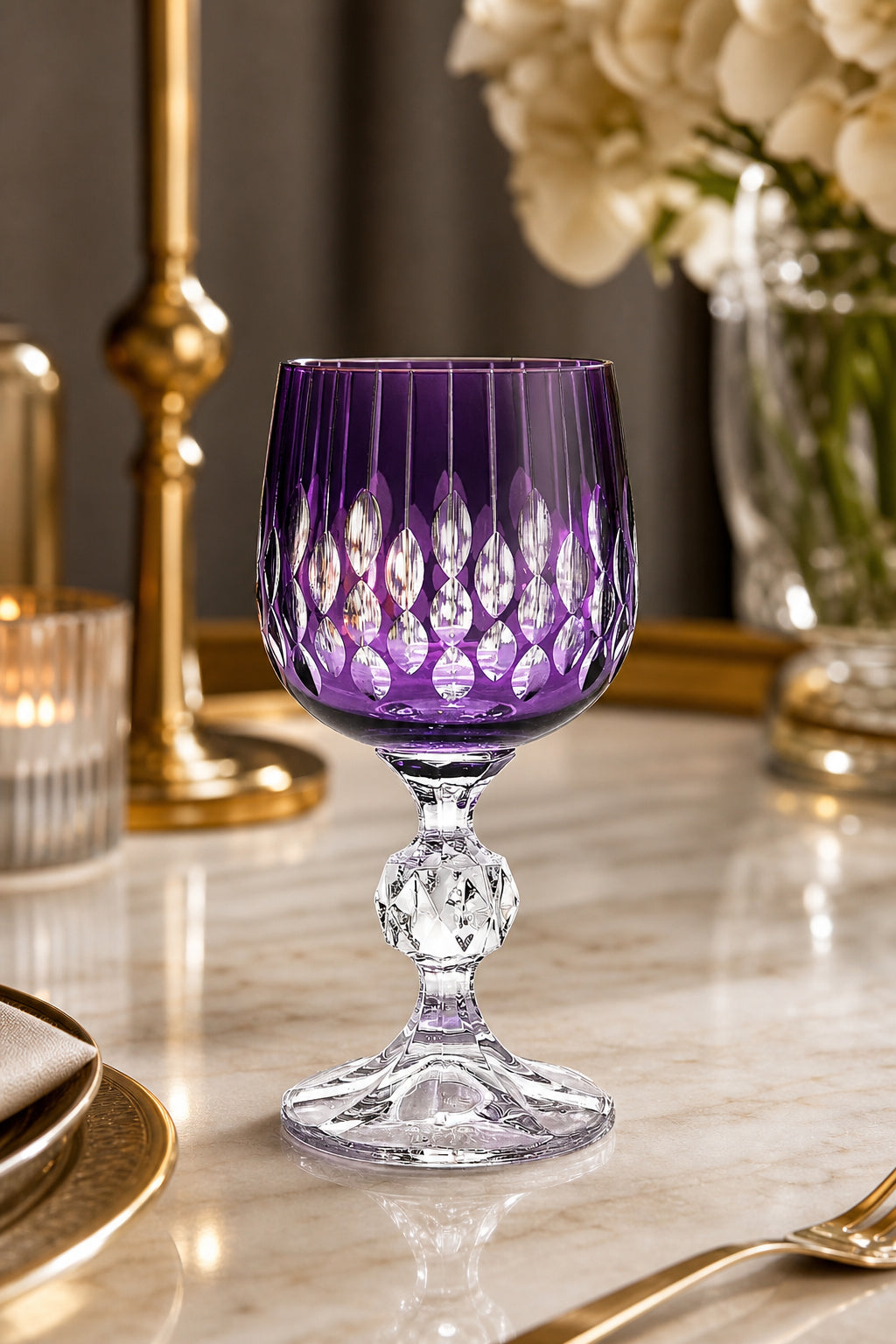 Bohemia Kristal Kahve Yanı Su Bardağı 150 cc - Damla Desen, 1 Adet