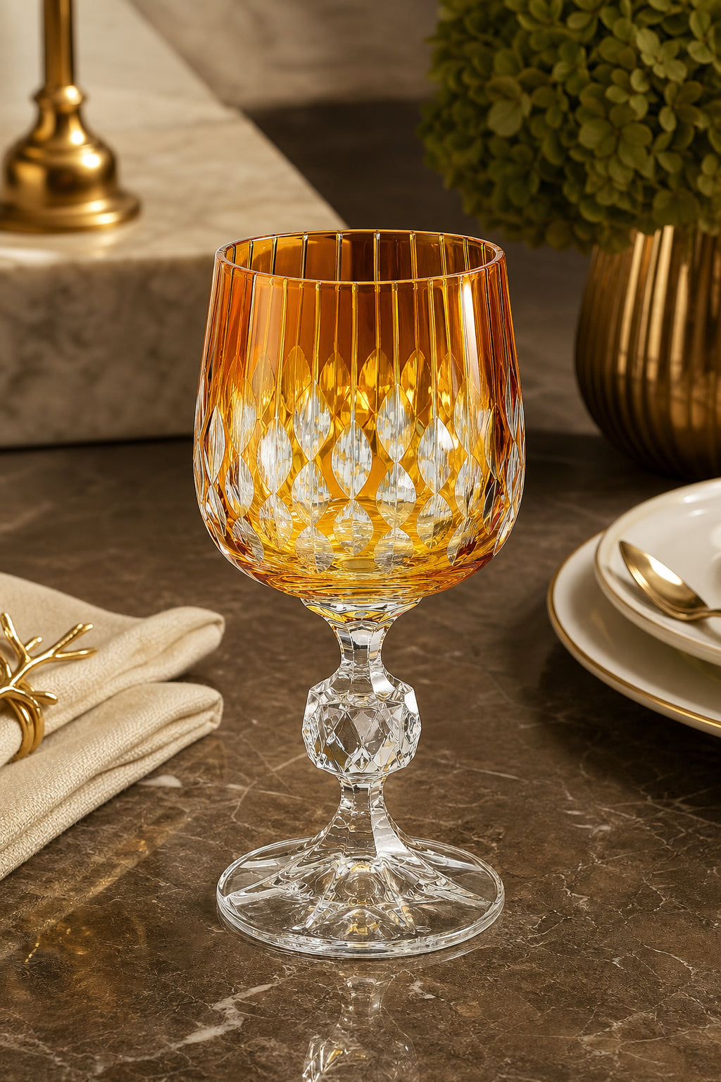 Bohemia Kristal Kahve Yanı Su Bardağı 150 cc - Damla Desen, 1 Adet