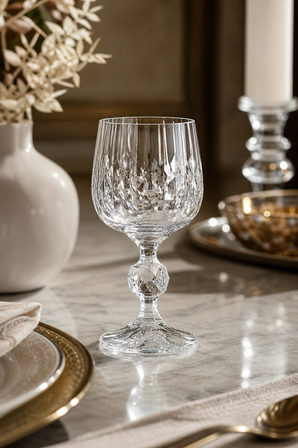 Bohemia Kristal Kahve Yanı Su Bardağı 150 cc - Damla Desen, 1 Adet