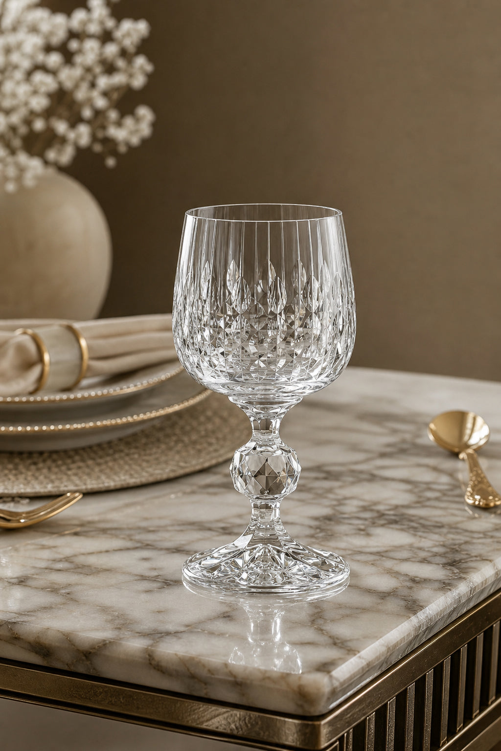 Bohemia Kristal Kahve Yanı Su Bardağı 150 cc - Damla Desen, 1 Adet