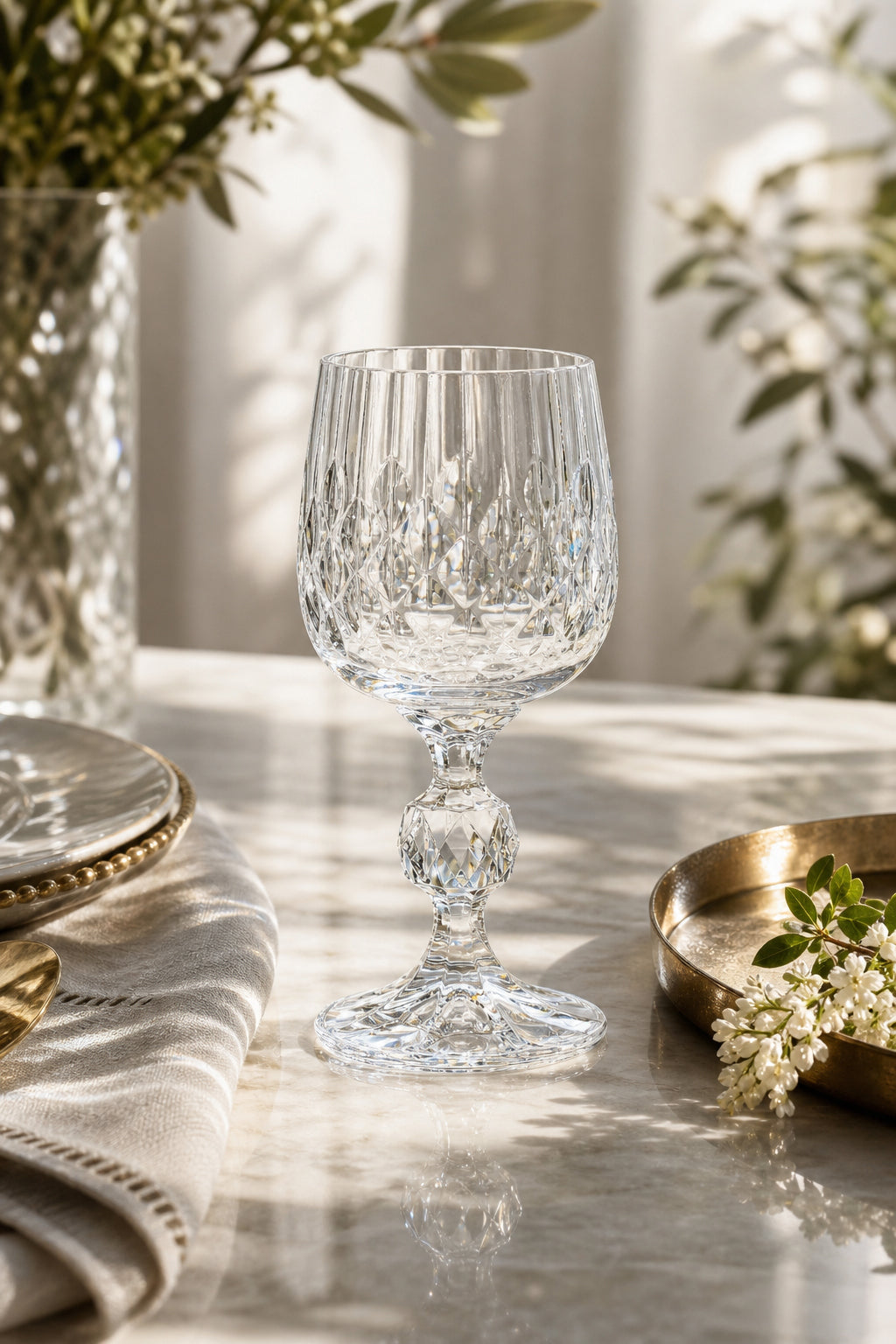 Bohemia Kristal Kahve Yanı Su Bardağı 150 cc - Damla Desen, 1 Adet