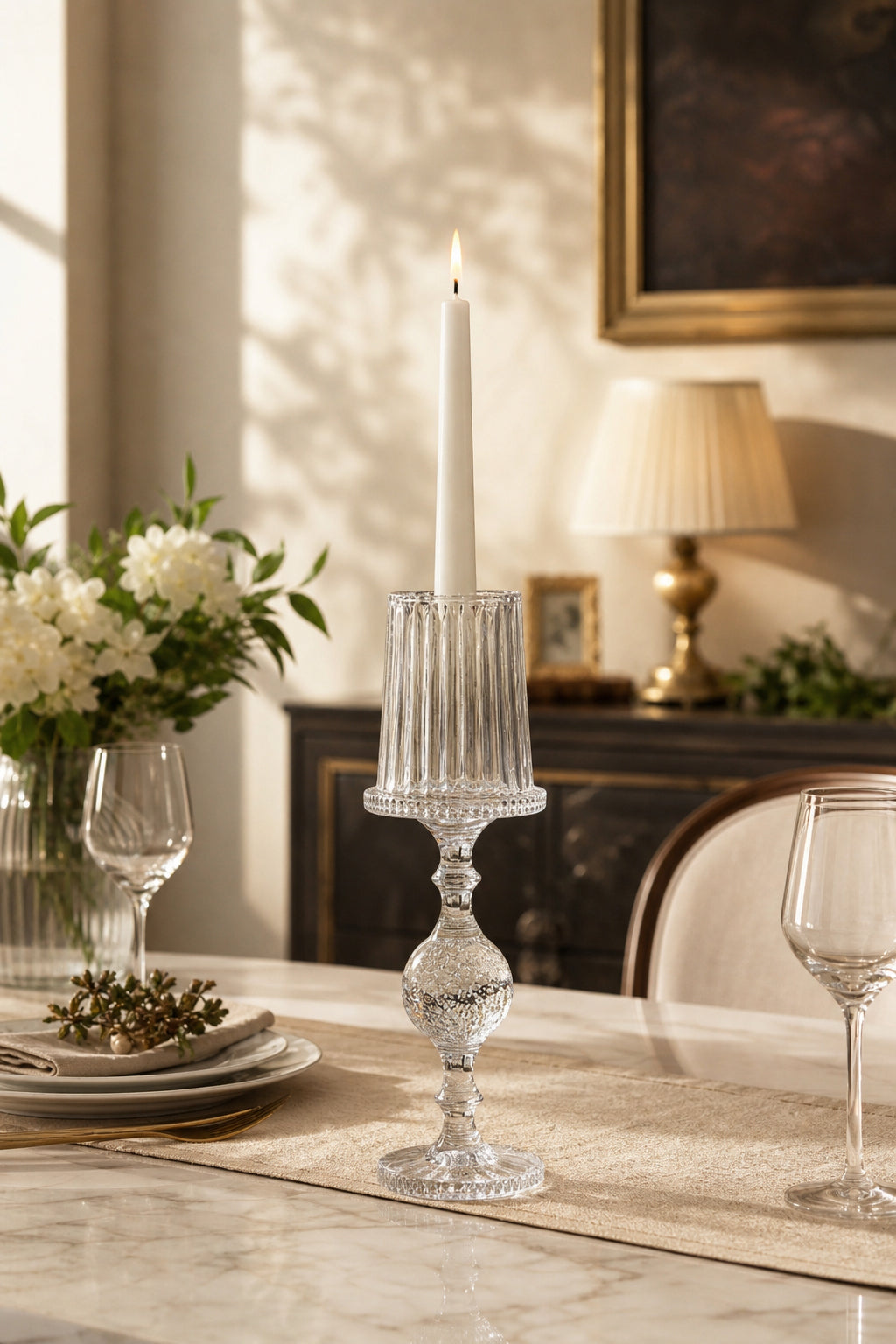 Kristal Mumluk - Vintage Dekoratif Mumluk. 1 Adet