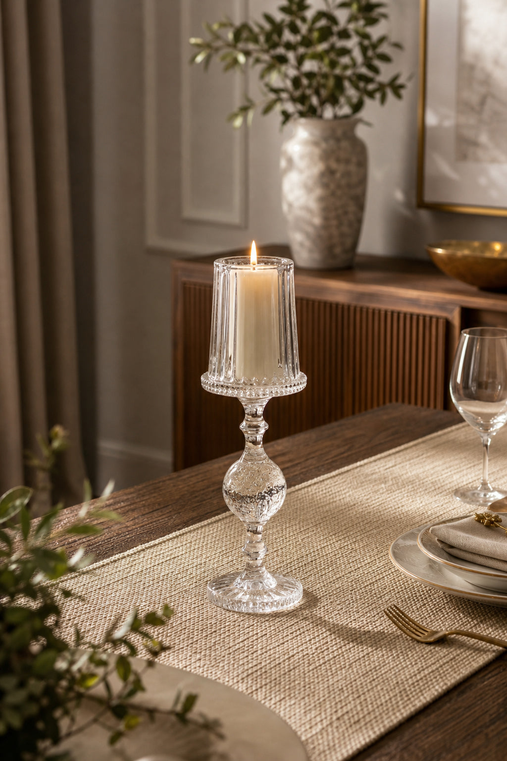Kristal Mumluk - Vintage Dekoratif Mumluk. 1 Adet