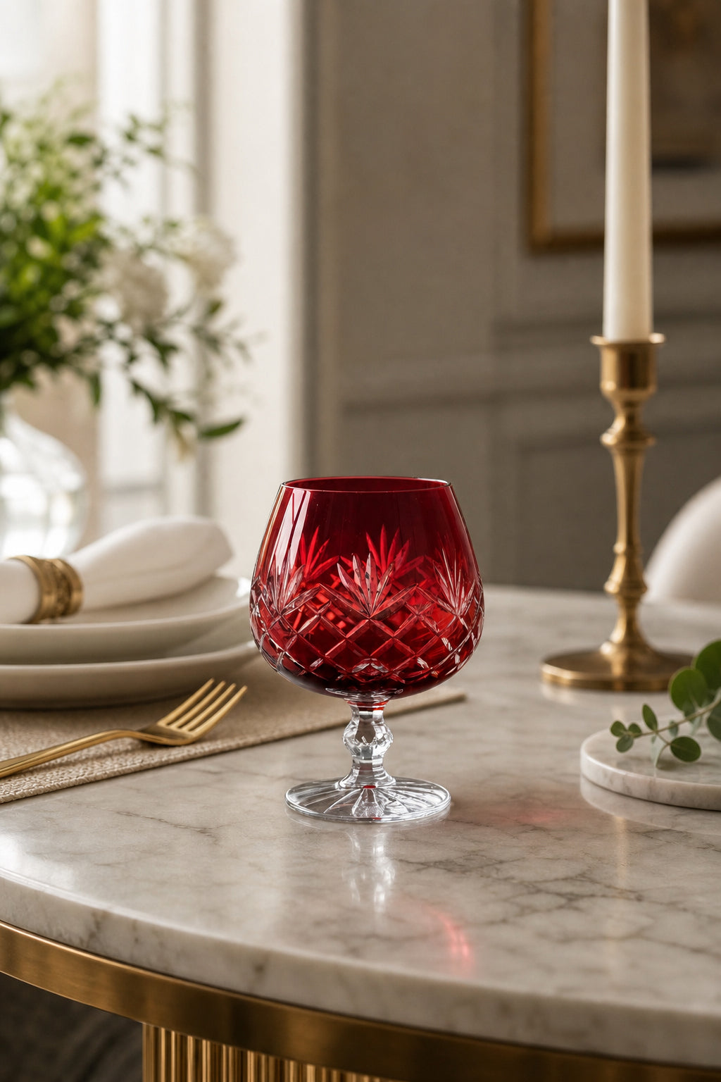 Bohemia Renkli Kristal Ayaklı Kahve Yanı Su Bardağı 250 ml, 1 Adet