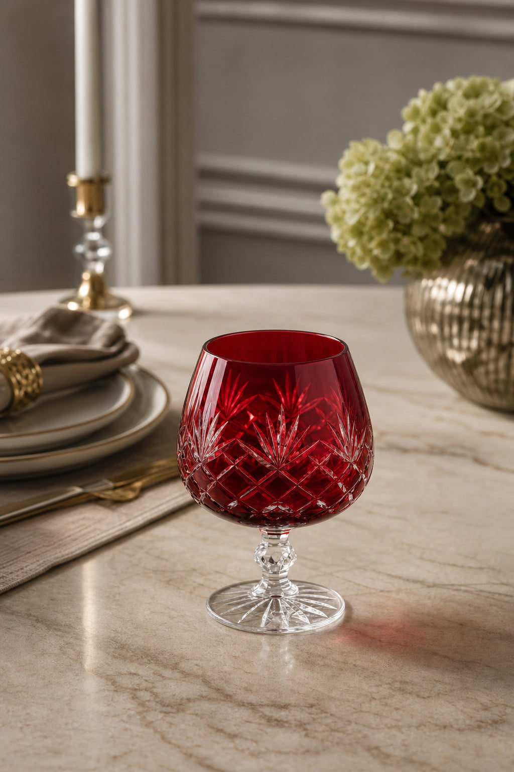 Bohemia Renkli Kristal Ayaklı Kahve Yanı Su Bardağı 250 ml, 1 Adet