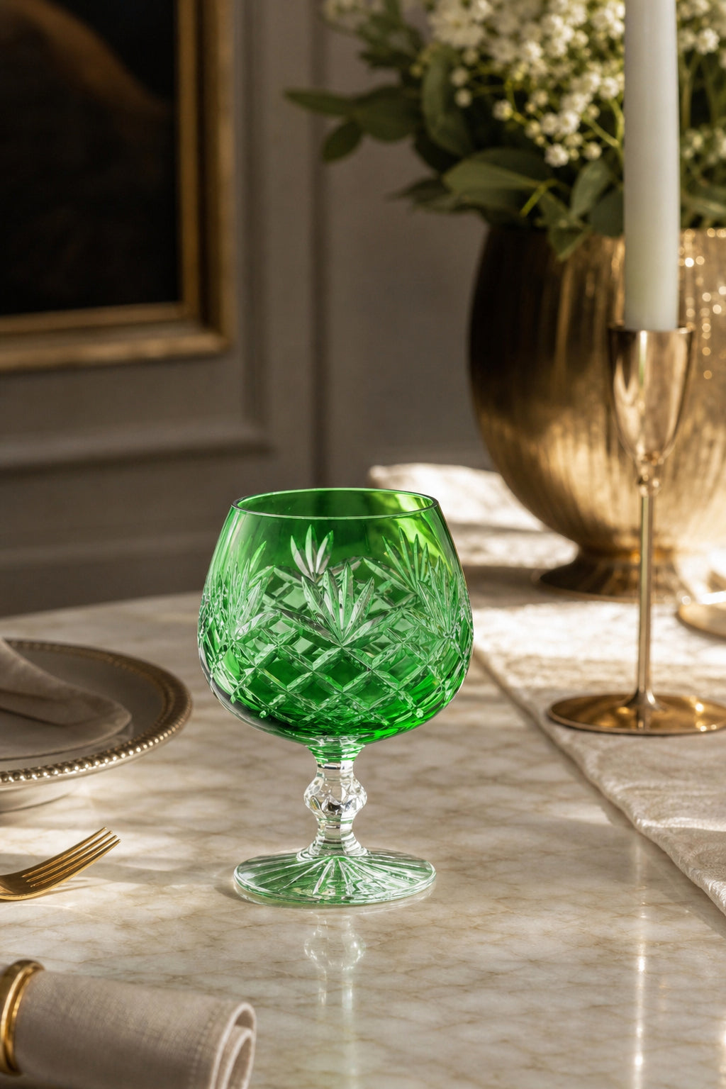Bohemia Renkli Kristal Ayaklı Kahve Yanı Su Bardağı 250 ml, 1 Adet