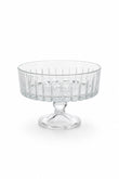 Kesme Kristal Meyvelik 25 cm - Vertical Desen Sofra Sunum Kasesi, 1 Adet