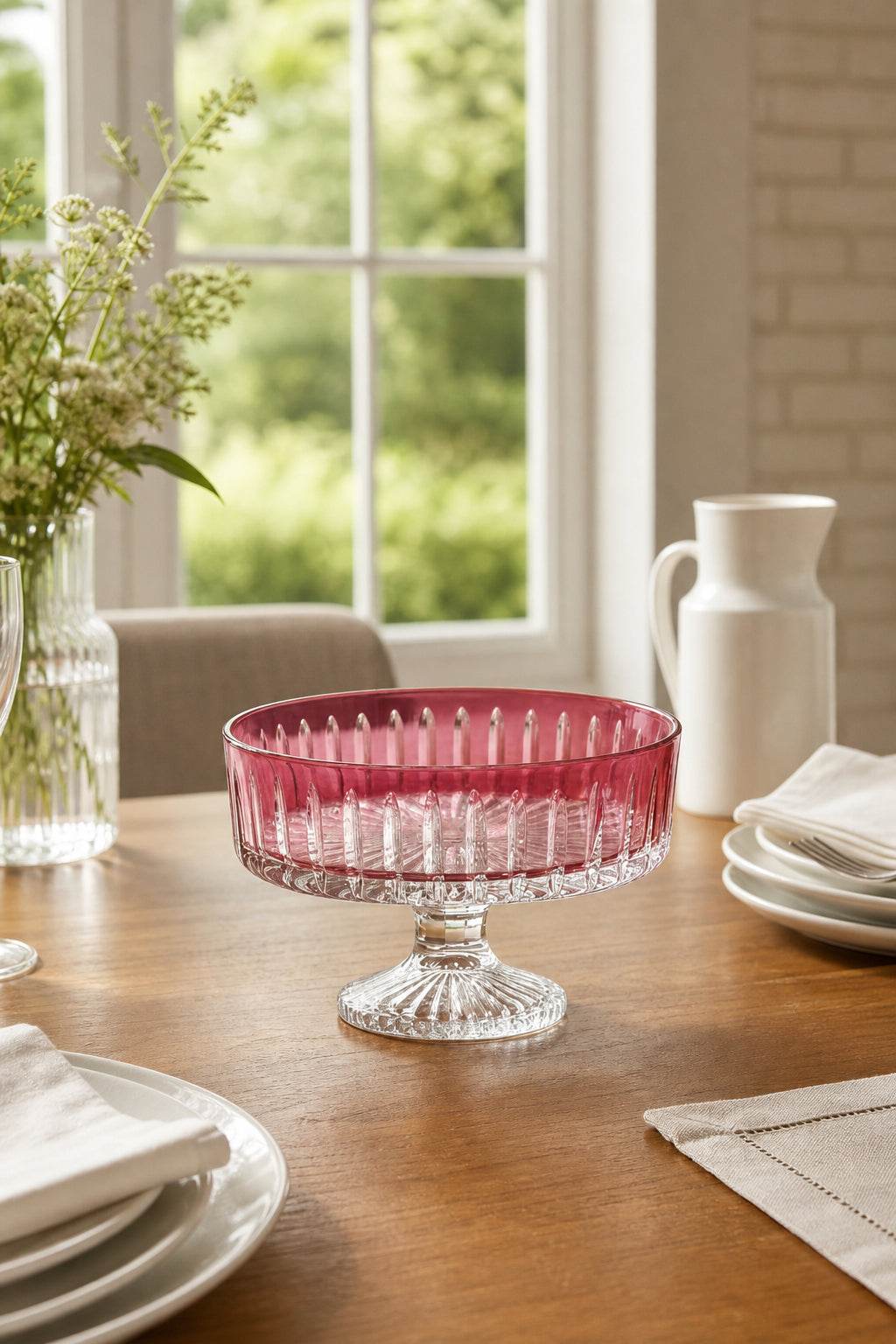 Kesme Kristal Meyvelik 25 cm - Dekoratif Sofra Sunum Kasesi, 1 Adet